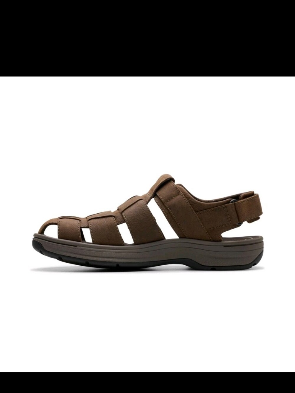 Clarks Men's Saltway Cove Dark Brown Leather Sandals CL-26176899 - Picture 5 of 8